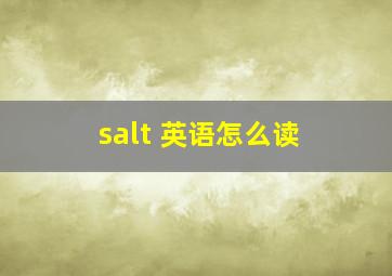 salt 英语怎么读